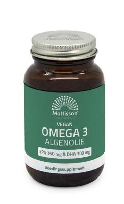 Mattisson Vegan omega 3 algenolie EPA 150mg&DHA 100mg