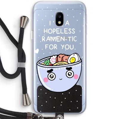 I'm A Hopeless Ramen-Tic For You: Samsung Galaxy J3 (2017) Transparant Hoesje met koord