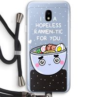 I'm A Hopeless Ramen-Tic For You: Samsung Galaxy J3 (2017) Transparant Hoesje met koord