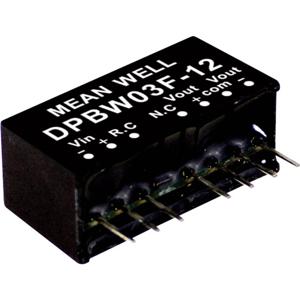 Mean Well DPBW03G-12 DC/DC-convertermodule 125 mA 3 W Aantal uitgangen: 2 x Inhoud 1 stuk(s)