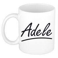 Naam cadeau mok / beker Adele met sierlijke letters 300 ml - thumbnail