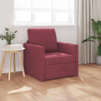Vloerslaapbank met kussen Wijnrood 74 x 77 x 81 cm Stof