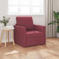 Vloerslaapbank met kussen Wijnrood 74 x 77 x 81 cm Stof