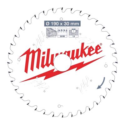 Milwaukee Cirkelzaagblad voor Hout | Ø 190mm Asgat 30mm 36T - 4932471301