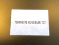 Etiket Sato PB-220 diepvries Tenm. houdb