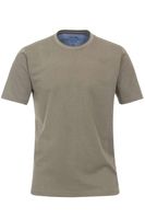 Redmond Regular Fit T-Shirt ronde hals groen, Effen - thumbnail