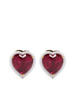 Kate Spade puces d'oreilles Sweetheart serties de cristaux - Rouge