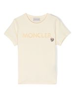 Moncler Enfant t-shirt en coton à logo brodé - Jaune