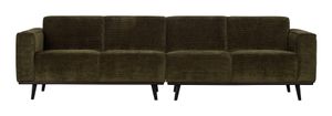 BePureHome Bank 'Statement' 4-zits, Rib, kleur Warm Groen