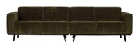 BePureHome Bank 'Statement' 4-zits, Rib, kleur Warm Groen
