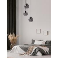 Lyora HanglampPalmer 3-lichts rond zwart met smoke glas - 9241140