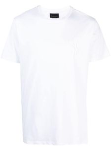 Billionaire t-shirt en coton à logo brodé - Blanc