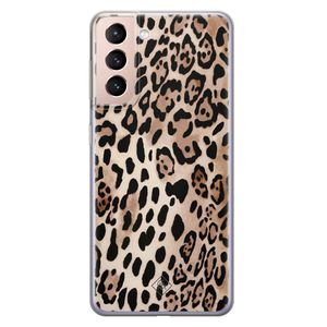 Samsung Galaxy S21 Plus siliconen hoesje - Golden wildcat