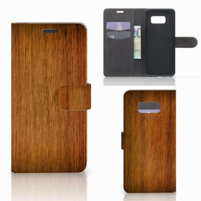 Samsung Galaxy S8 Plus | Book Style Case | Donker Hout