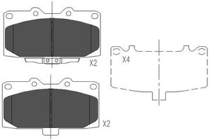 Remblokken set KBP8003