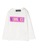 Versace Kids t-shirt en coton à logo imprimé - Blanc