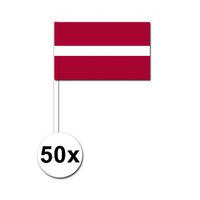 Zwaaivlaggetjes Letland 50 stuks   - - thumbnail
