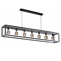 Hanglamp Fragola zwart 7 lichts