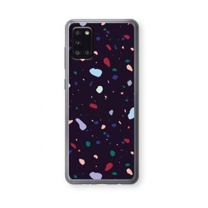 Dark Rounded Terrazzo: Samsung Galaxy A31 Transparant Hoesje