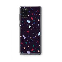 Dark Rounded Terrazzo: Samsung Galaxy A31 Transparant Hoesje