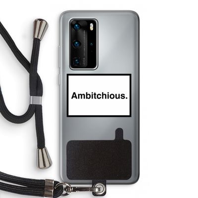 Ambitchious: Huawei P40 Pro Transparant Hoesje met koord