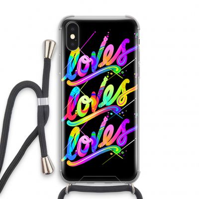 Loves: iPhone XS Transparant Hoesje met koord
