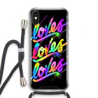 Loves: iPhone XS Transparant Hoesje met koord
