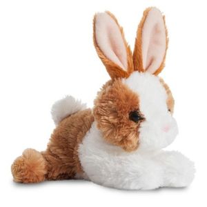 Pluche wit/bruine konijn/haas knuffel 20 cm speelgoed