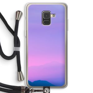 Sunset pastel: Samsung Galaxy A8 (2018) Transparant Hoesje met koord