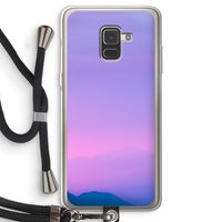 Sunset pastel: Samsung Galaxy A8 (2018) Transparant Hoesje met koord