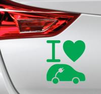 Elektrische auto bumper sticker Elektrische auto bumper sticker