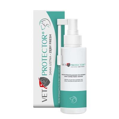 JM SANTE Vet Protector Fresh - tandheelkundige oplossing voor mondhygiëne bij honden en katten - 100 ml