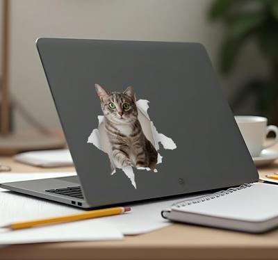 3d kat laptop sticker