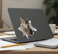 3d kat laptop sticker