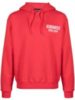 DSQUARED2 hoodie en coton à logo imprimé - Rouge