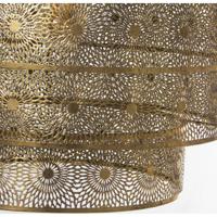 Alexandra Lifelike - Goud Metalen Plafondlamp, 1Xe27, Max.60W °39X39Cm, Kabel:95Cm