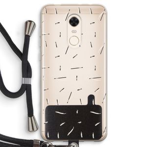 Hipster stripes: Xiaomi Redmi 5 Transparant Hoesje met koord