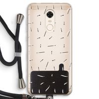 Hipster stripes: Xiaomi Redmi 5 Transparant Hoesje met koord