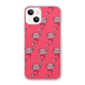 Flamingo: iPhone 13 mini Transparant Hoesje