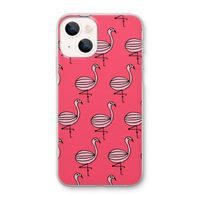 Flamingo: iPhone 13 mini Transparant Hoesje