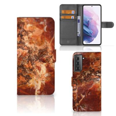 Samsung Galaxy S21 Plus | Bookcase | Marmer Bruin