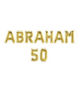 Set Folie Ballonnen - Abraham 50 Goud