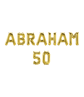 Set Folie Ballonnen - Abraham 50 Goud