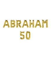 Set Folie Ballonnen - Abraham 50 Goud