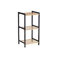 Badkamerschappen Berilo WR5503-3-464 Zwart Natuurlijk 35 x 30 x 70 cm