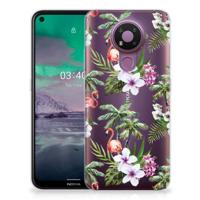 Nokia 3.4 | TPU Hoesje | Flamingo Palms