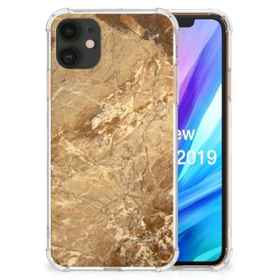 Apple iPhone 11 Anti-Shock Hoesje Marmer Creme Apple iPhone 11 Anti-Shock Hoesje Marmer Creme