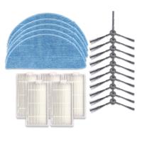 XI240 5 paar K614 side brushes + 5 stuks I208 filters + 5 stuks I201 vodden set voor ILIFE V5S Pro/V50/V5S