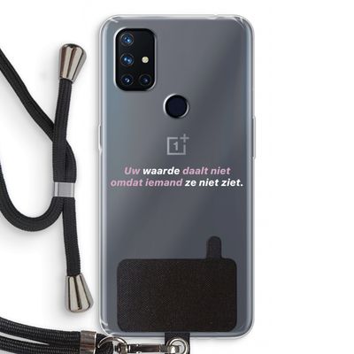 uw waarde daalt niet: OnePlus Nord N10 5G Transparant Hoesje met koord