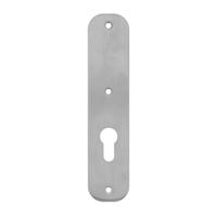 Schild plat 190x42x2mm profielcilindergat 72mm RVS